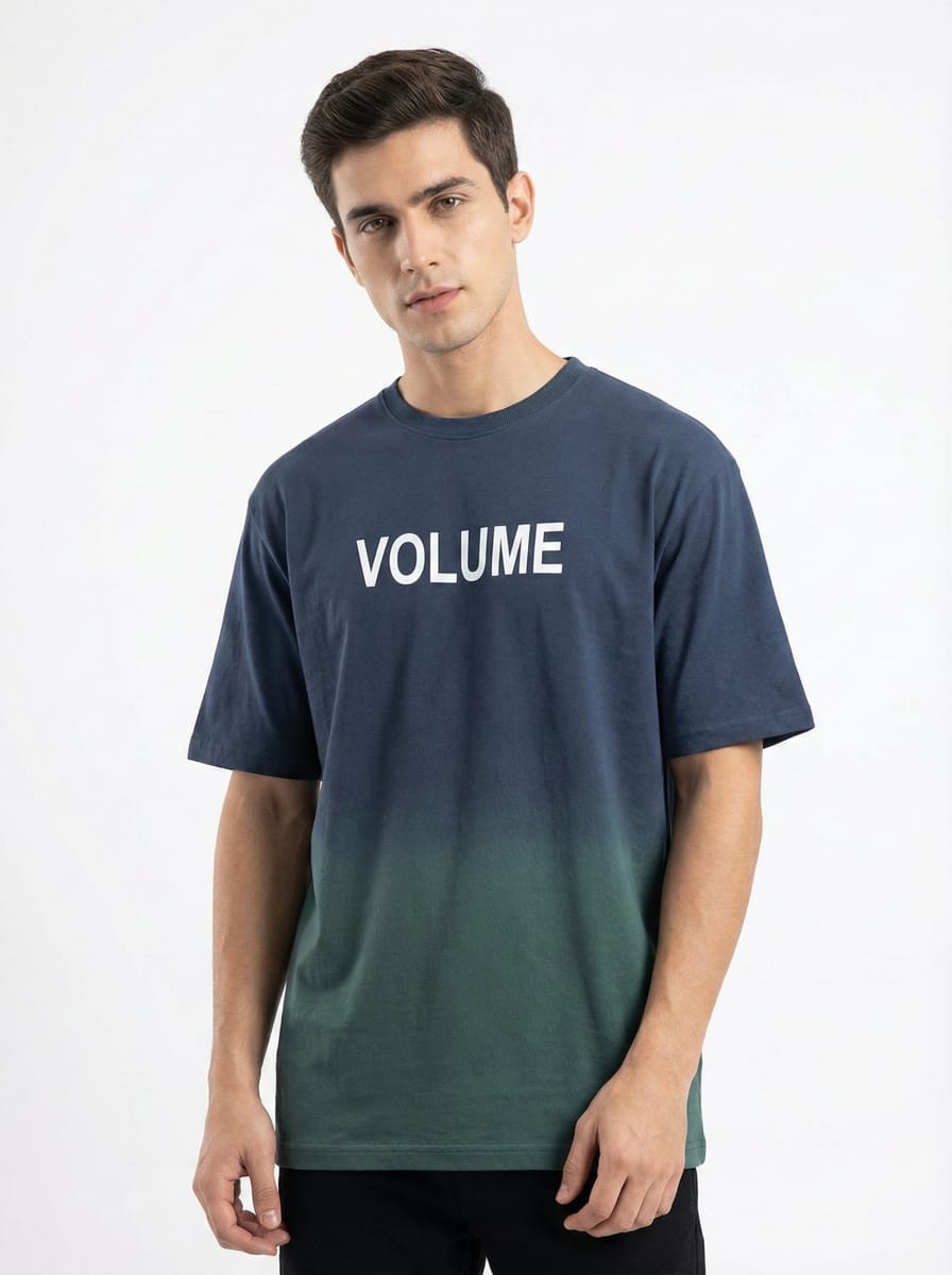 Down shoulder cotton Printed T-shirt